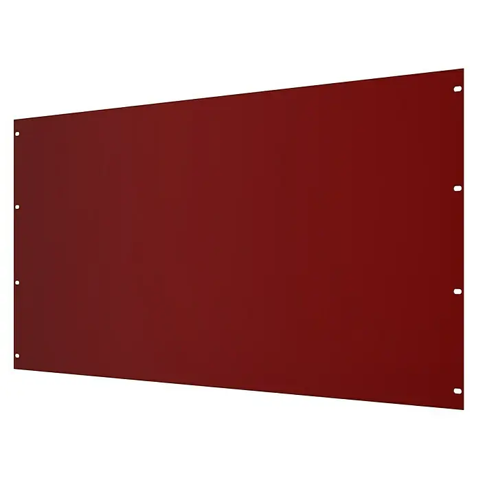 Gabio Zaunelement Voll - 197,5 x 90 cm, Stahl, Rubinrot - Rote Platte mit Befestigungslöchern zur Montage. Diese rote Platte ist ideal für diverse Anwendungen und bietet Stabilität.