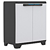 KIS Kunststoffschrank Linear (L x B x H: 68 x 39 x 90 cm, Traglast: 15 kg/Boden, Grau/Schwarz)