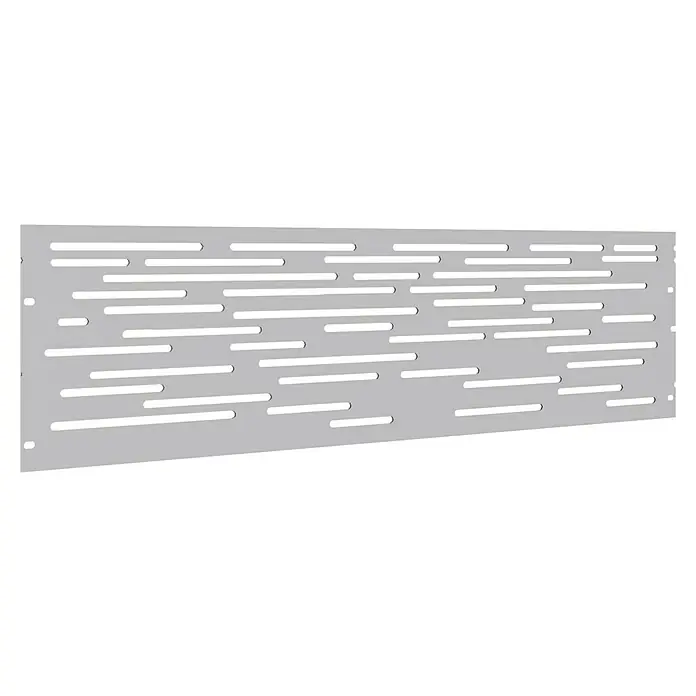 Gabio Zaunelement Lines - 197,5 x 45 cm, Stahl, Weiß - Graue Kletterwand mit Löchern und eingelassenen Griffen zum Üben von Klettertechniken und zur Stärkung der Muskulatur.