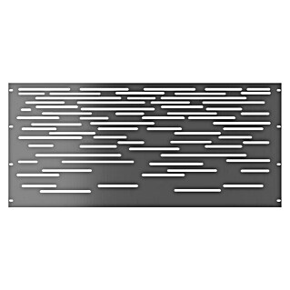 Gabio Zaunelement Lines (197,5 x 90 cm, Stahl, Hellgrau)
