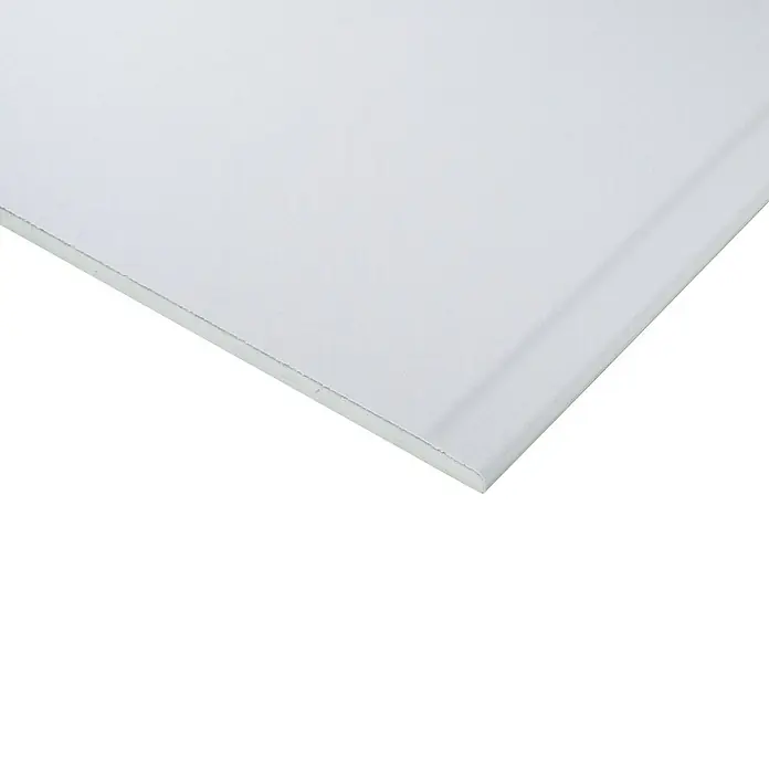 Rigips Bauplatte - 2.500 x 1.250 x 12,5 mm - Nahaufnahme einer weißen Duschwanne mit minimalistischem Design, ideal für moderne Badezimmer.