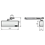 Abus Türschließer AC6124 (Hauseingangstüren, Weiß)