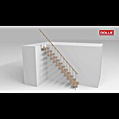 Dolle Mittelholmtreppe Cork (Breite: 79 cm, Gerade, Perlgrau, Farbe Stufen: Buche Natur, Geschosshöhe: 222 cm - 270 cm) | BAUHAUS