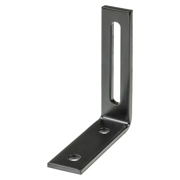 Vormann Winkelverbinder - L x B x H: 80 x 20 x 65 mm - Winkelverbinder aus Metall mit zwei Befestigungslöchern und einem länglichen Schlitz zur stabilen Verbindung von Bauteilen.