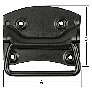 Vormann Kistengriff (L x B: 100 x 80 mm, Schwarz)