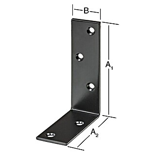 Vormann Balkenwinkel (L x B x H: 120 x 80 x 35 mm, Verzinkt)