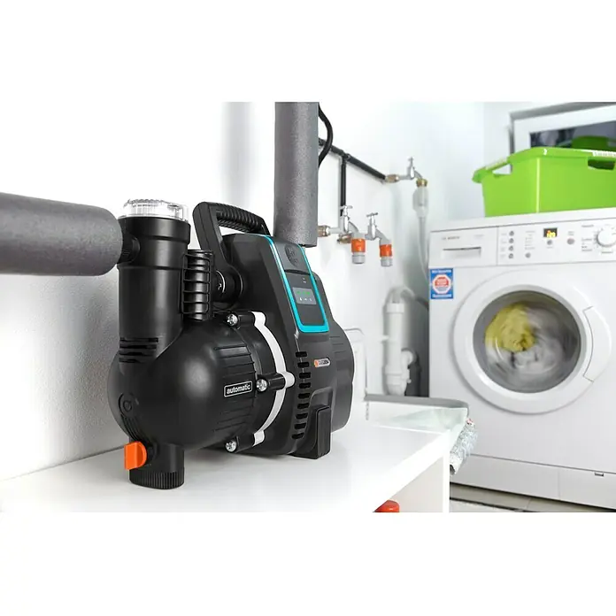 Gardena Smart system Hauswasserautomat smart Pressure Pump - 1.300 W, Max. Fördermenge: 5.000 l/h, Max. Druck: 5 bar - Das Gardena Hauswasserwerk mit Automatikfunktion ist ideal für die Gartenbewässerung und die Hauswasserversorgung.
