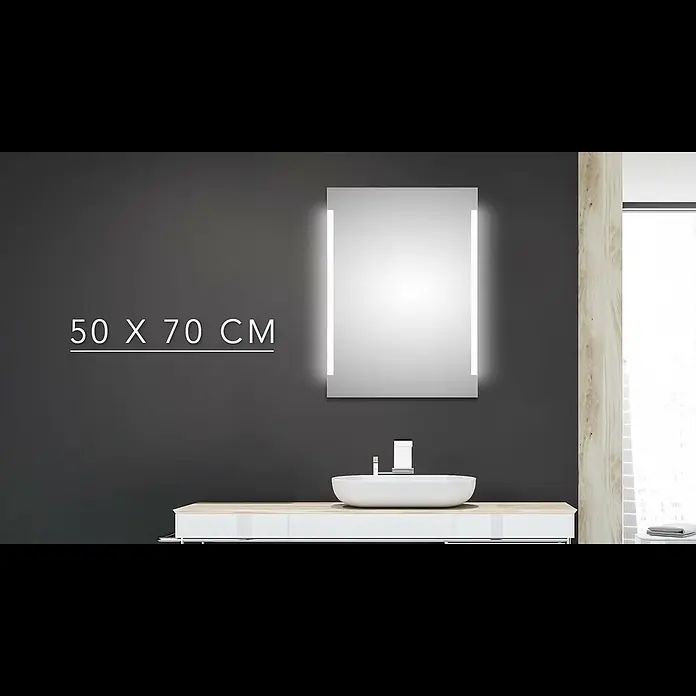 DSK Lichtspiegel Chrystal Stripe - 50 x 70 cm, Leuchtmittel - Chrystal Stripe
