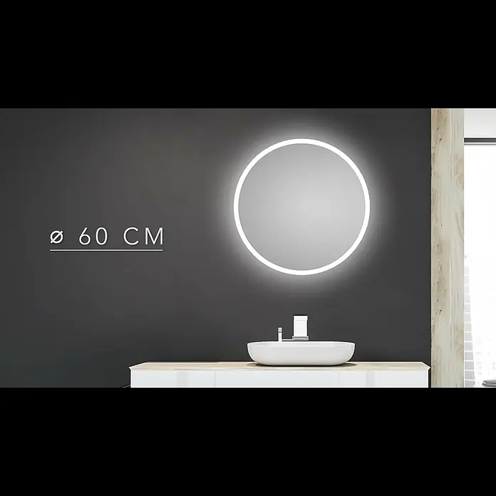 DSK Lichtspiegel Silver Space - Durchmesser: 60 cm, Leuchtmittel - Silver Space