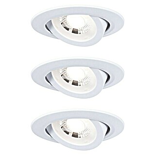 Paulmann LED-Einbauleuchten-Set rund (6 W, Weiß matt, 3 Stk., Warmweiß)