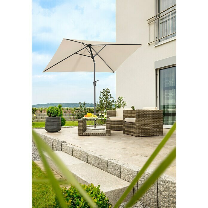 Schneider Classic Marktschirm Bilbao (Natur, L x B: 130 x 210 cm) | BAUHAUS