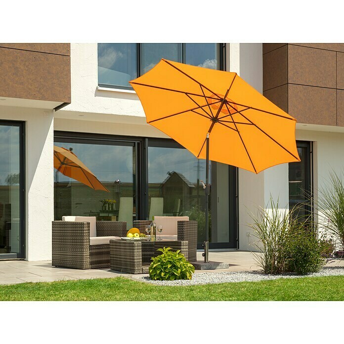 Schneider Classic Marktschirm rund Harlem (Mandarine, Durchmesser Bespannung: 270 cm) | BAUHAUS