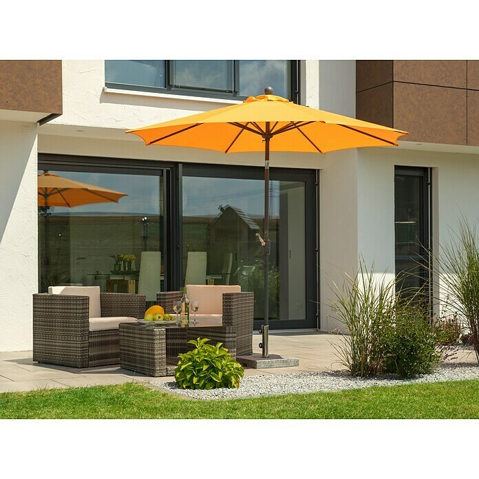 Schneider Classic Marktschirm rund Harlem (Mandarine, Durchmesser Bespannung: 270 cm) | BAUHAUS