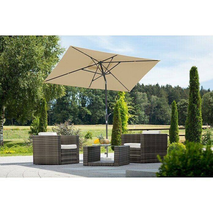 Schneider Classic Marktschirm Tunis (Natur, L x B: 270 x 150 cm) | BAUHAUS