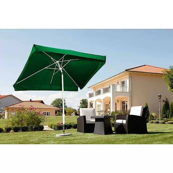 Schneider Classic Marktschirm Oslo - Grün, Bespannungsmaß (L x B): 300 x 200 cm - Stimmungsaufnahme