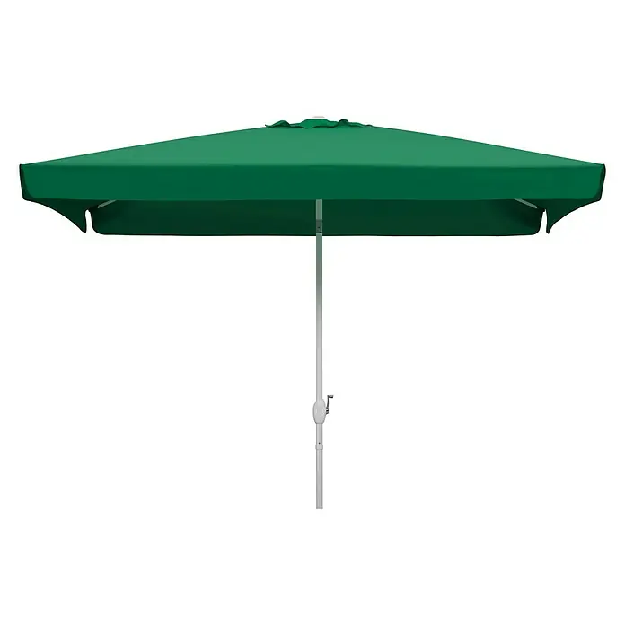Schneider Classic Marktschirm Oslo - Grün, Bespannungsmaß (L x B): 300 x 200 cm - Ein grüner quadratischer Sonnenschirm mit weißem Ständer. Ideal für den Garten oder die Terrasse, um Schatten zu spenden und vor Sonne zu schützen.