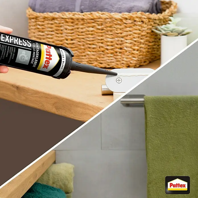 Pattex Montagekleber Express - 440 g - Pattex Montagekleber Express für schnelle und starke Verklebungen im Innenbereich. Ideal für Bad und Küche.
