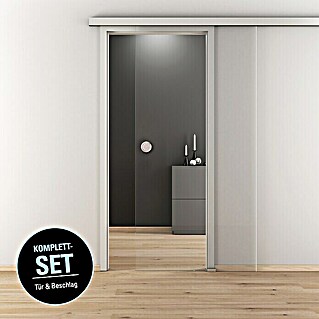 Diamond Doors Schiebetür-Komplettset Clear (935 x 2.058 mm, Klarglas, Einscheibensicherheitsglas (ESG))