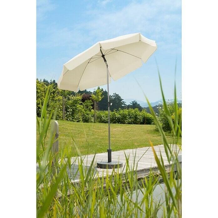 Schneider Classic Marktschirm rund Locarno (Natur, Durchmesser Bespannung: 200 cm) | BAUHAUS