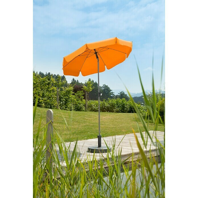 Schneider Classic Marktschirm rund Locarno (Mandarine, Durchmesser Bespannung: 150 cm) | BAUHAUS