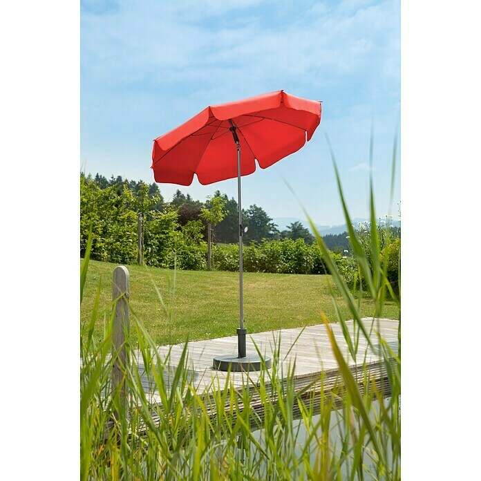 Schneider Classic Marktschirm rund Locarno (Rot, Durchmesser Bespannung: 150 cm) | BAUHAUS