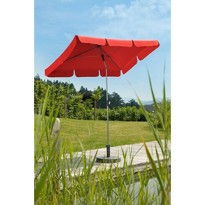 Schneider Classic Marktschirm Locarno (Rot, L x B: 180 x 120 cm) | BAUHAUS