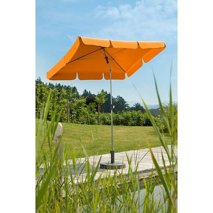 Schneider Classic Marktschirm Locarno (Mandarine, L x B: 180 x 120 cm) | BAUHAUS