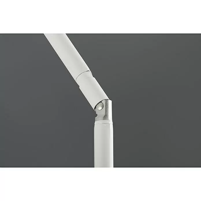 Schneider Classic Marktschirm rund Ibiza - Anthrazit, Durchmesser Bespannung: 240 cm - Weißer Gelenkarm mit silbernem Metallgelenk für verstellbare Positionierung.