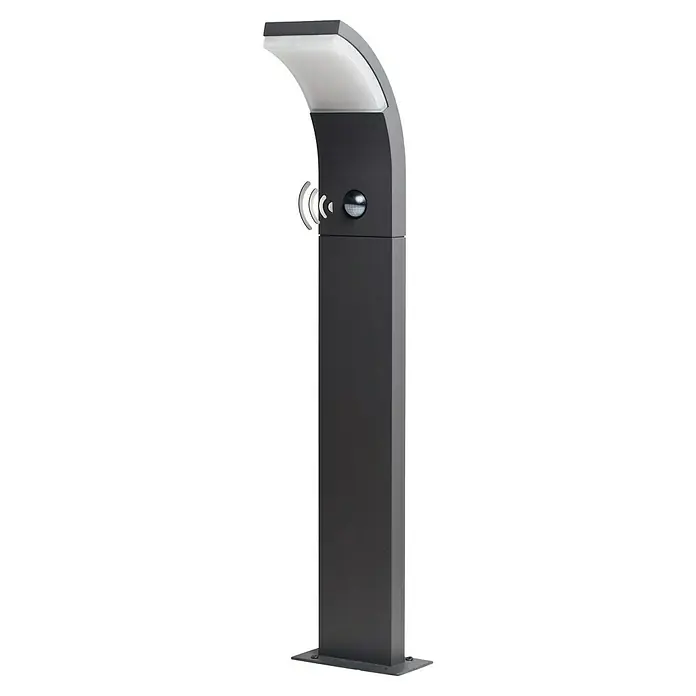 Starlux LED-Außenwegleuchte Udine7 W, Warmweiß, Höhe: 600 mm, IP54 - Moderne schwarze Wegeleuchte mit Bewegungsmelder, ideal für den Außenbereich zur Beleuchtung von Wegen und Einfahrten.