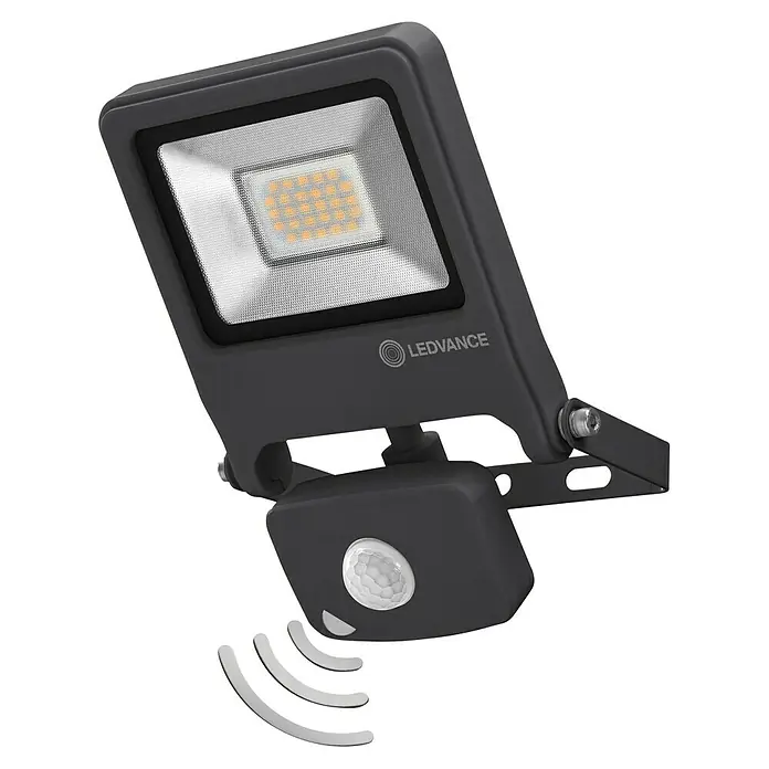 Ledvance LED-Strahler Endura Flood20 W, Anthrazit, Warmweiß, IP44 - LEDVANCE Strahler mit Bewegungsmelder zur automatischen Beleuchtung. Robustes Design für Außenbereiche.