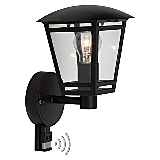 Brilliant Riley Sensor-Außenleuchte (60 W, Ø x H: 20,5 x 30 cm, Schwarz, IP44)