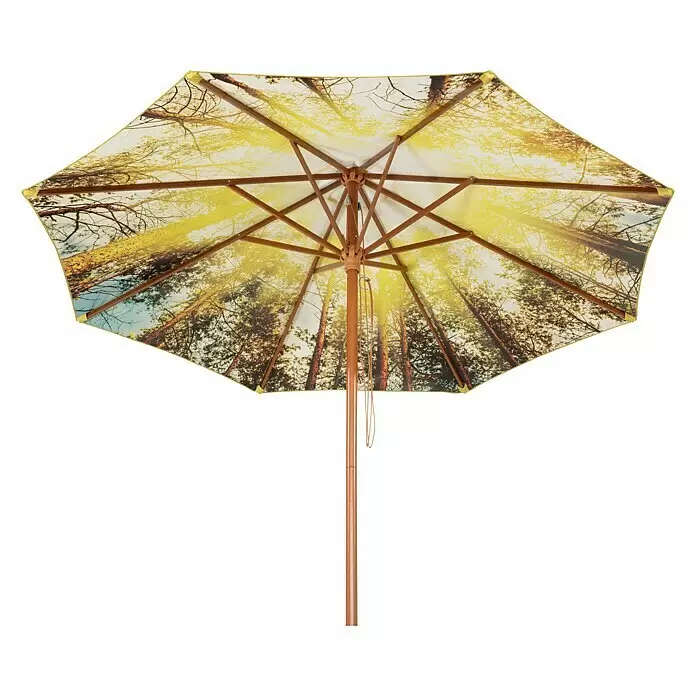 Schneider Classic Marktschirm rund MalagaForest, Durchmesser Bespannung: 300 cm Diagonal View