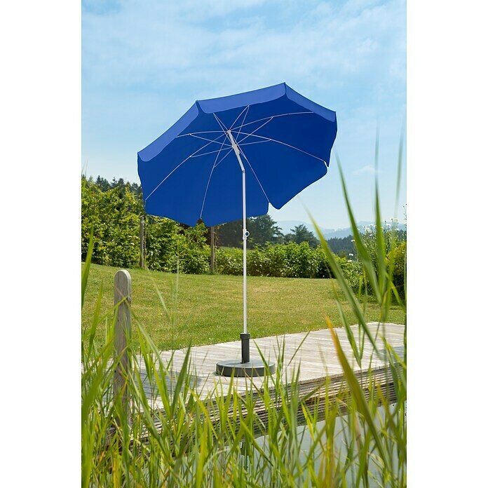 Schneider Classic Marktschirm rund Ibiza (Blau, Durchmesser Bespannung: 200 cm) | BAUHAUS