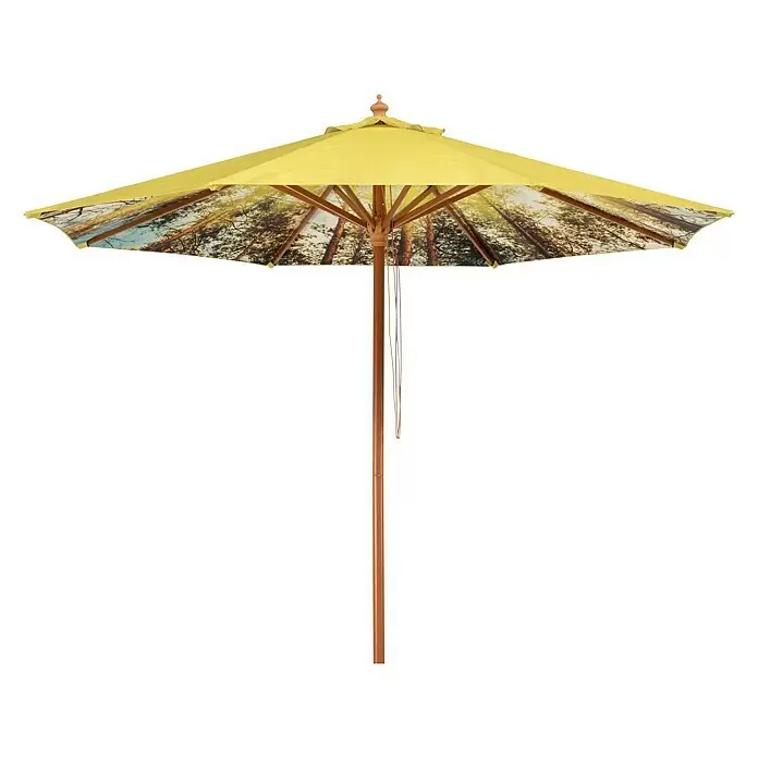 Schneider Classic Marktschirm rund MalagaForest, Durchmesser Bespannung: 300 cm Front View