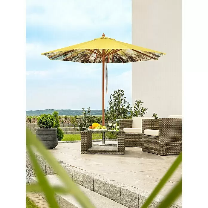 Schneider Classic Marktschirm rund MalagaForest, Durchmesser Bespannung: 300 cm Mood Shot