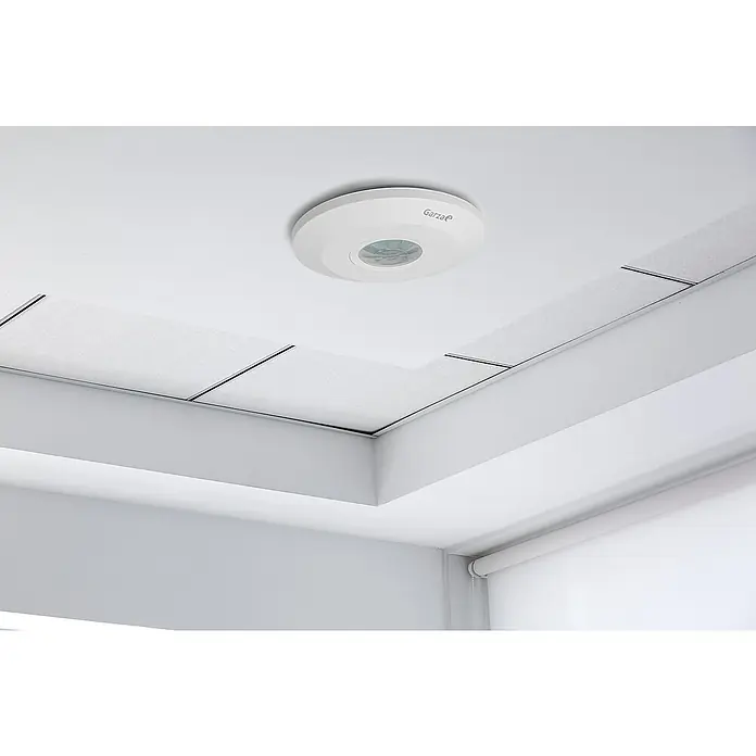 Garza Detector de movimiento del sistema de alarma de techo Slim - Específico para: Instalaciones en el techo, Alcance: 6 m - Detector de movimiento Garza montado en el techo para una detección fiable de presencia en interiores, ideal para oficinas y pasillos.