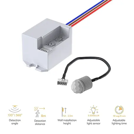 Garza  Detector de movimiento por infrarrojos integrable