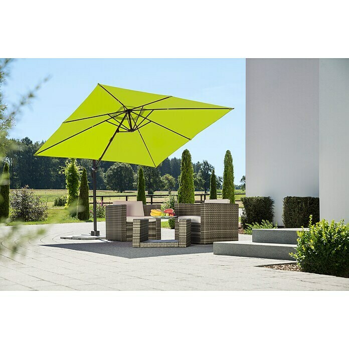 Schneider Classic Ampelschirm Rhodos Junior (Apelgrün, Bespannungsmaß (L x B): 270 x 270 cm) | BAUHAUS