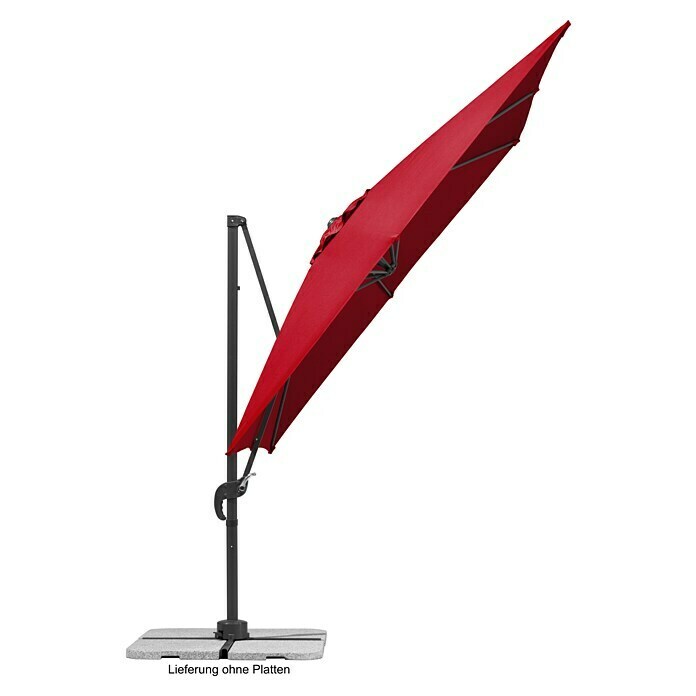 Schneider Classic Ampelschirm Rhodos Junior (Rot, Bespannungsmaß (L x B): 270 x 270 cm) | BAUHAUS