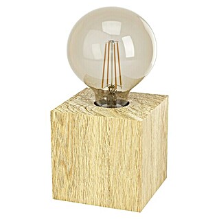 Eglo Lámpara de sobremesa Prestwick (40 W, L x An x Al: 9,5 x 9,5 x 9,5 cm, Madera, E27)