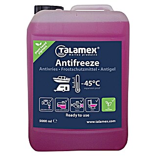 Talamex Frostschutzmittel Anti Freeze für Trink-, Kühl- & Motorsysteme (Geeignet für: Motoren, Nettovolumen: 5 l, Frostsicher: -45 °C)