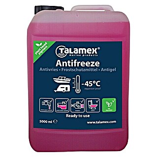 Talamex Frostschutzmittel Anti Freeze für Trink-, Kühl- & Motorsysteme (Geeignet für: Motoren, Nettovolumen: 5 l, Frostsicher: -45 °C)