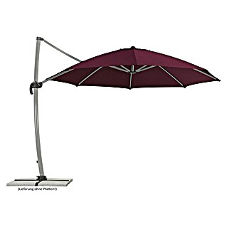 Schneider Classic Ampelschirm rund Rhondos Rondo (Bordeaux, Durchmesser Bespannung: 350 cm)