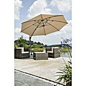 Schneider Classic Ampelschirm rund Rhondos Rondo (Sand, Durchmesser Bespannung: 350 cm) | BAUHAUS