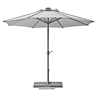 Schneider Classic Marktschirm rund Rooftop (Silbergrau, Durchmesser Bespannung: 350 cm)