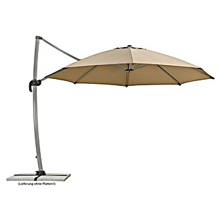 Schneider Classic Ampelschirm rund Rhondos Rondo (Sand, Durchmesser Bespannung: 350 cm)