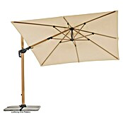 Schneider Classic Ampelschirm Rhodos Twist Woody (Natur, Bespannungsmaß (L x B): 300 x 300 cm) | BAUHAUS