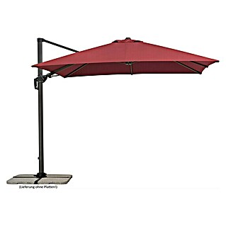 Schneider Classic Ampelschirm Rhodos Twist (Bordeaux, Bespannungsmaß (L x B): 300 x 300 cm)