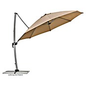 Schneider Classic Ampelschirm rund Rhondos Rondo (Sand, Durchmesser Bespannung: 350 cm) | BAUHAUS