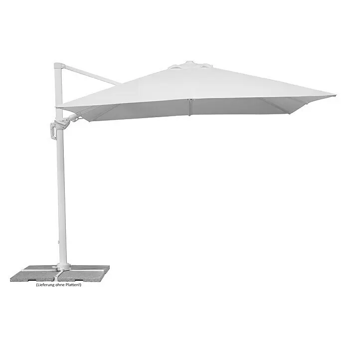 Schneider Classic Ampelschirm Rhodos Twist Bianco